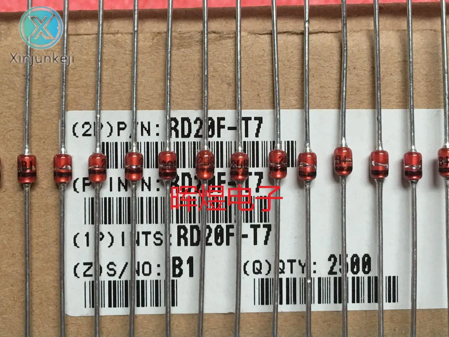 

30pcs orginal new RD20F-T7 B1 zener diode DO-41 1W20V