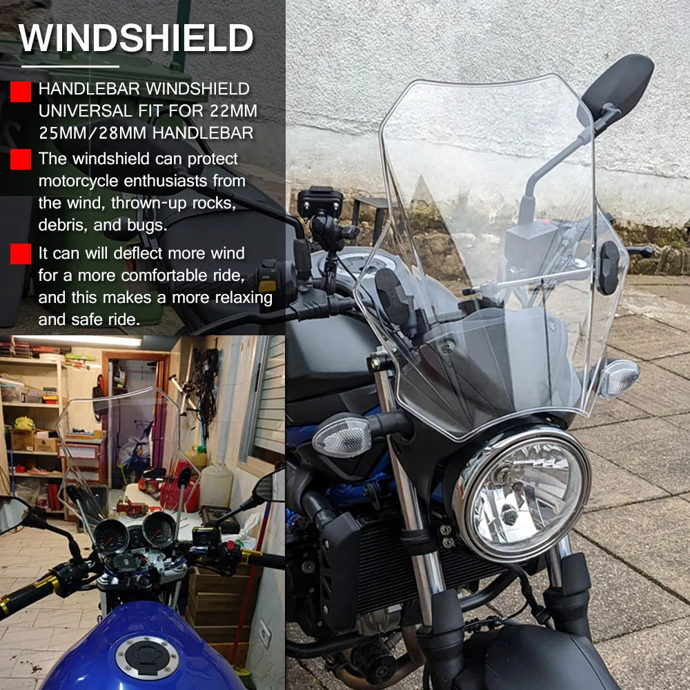 

Motorcycle Wind Deflector Windshield Windscreen Part for Honda CMX 500 CB600 VTX1800C Moto Bubble items Deflectors Accessories
