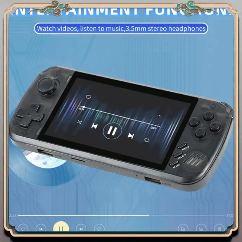X39pro Retro Video Game Console 64GB 4.5 Inch Screen Support 2-Player Games Handheld Gamepad Children Gifts Easy Install C