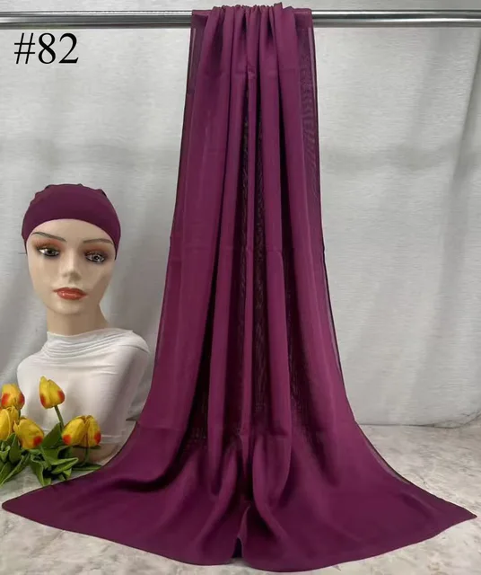 Mini Hijab Modal avec sous-bonnet – Ensemble Basique Extensible, Foulard Fin et Respirant, Protection Solaire, Voile 165*50cm