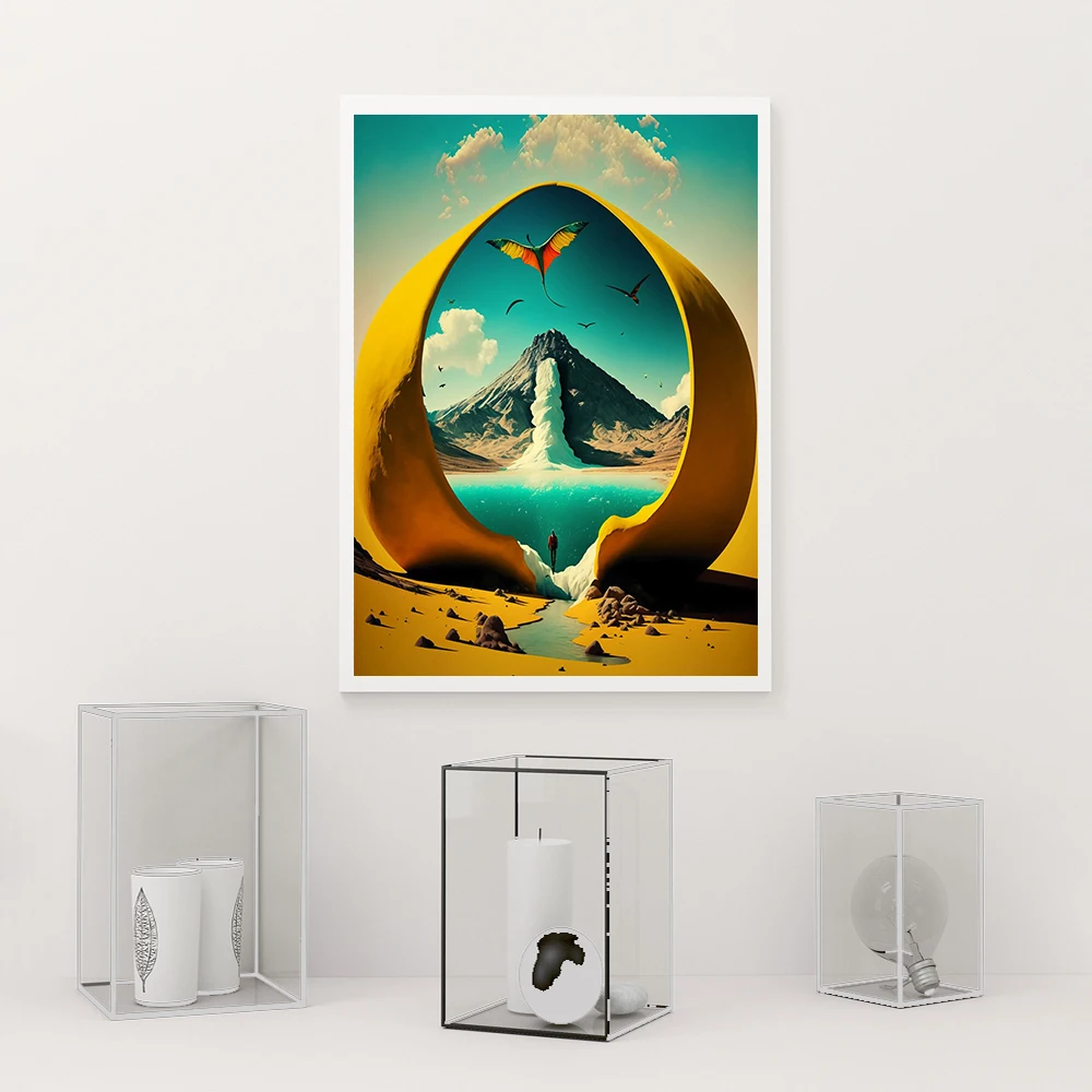 Surreal Modern Mindfulness Canvas Wall Art: Abstract Prints