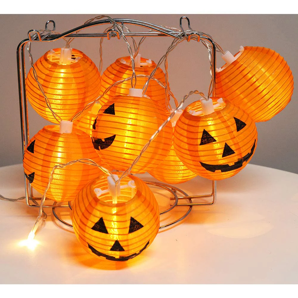 

Halloween Garden Decorative Lamp LED Pumpkin Lantern String Lights Battery Operated Decorations for Home Outdoor Room Party