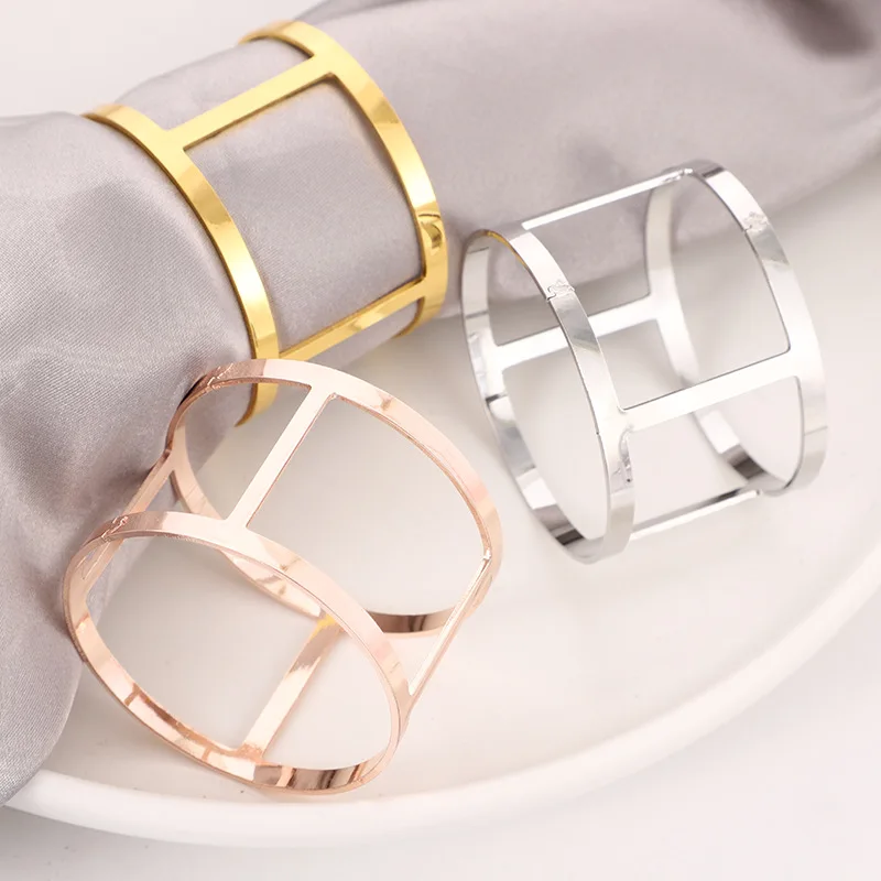 

Napkin Rings Holders Simple Metal Buckle Novelties Dinner Design Becket For Hotel Wedding Party Event Dining Table Decoration