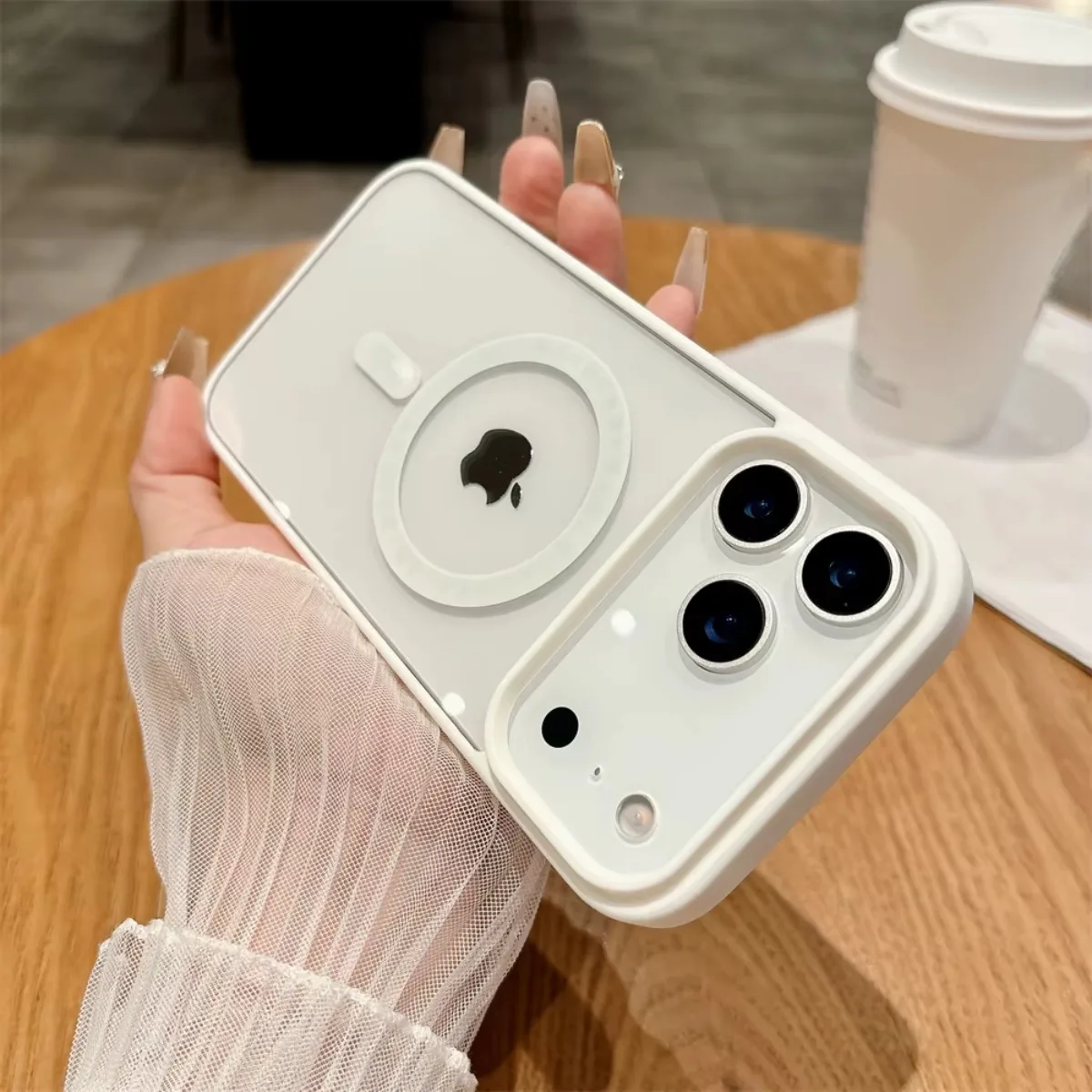 Shockproof Transparent Acrylic MagSafe Magnetic Protective Phone Case