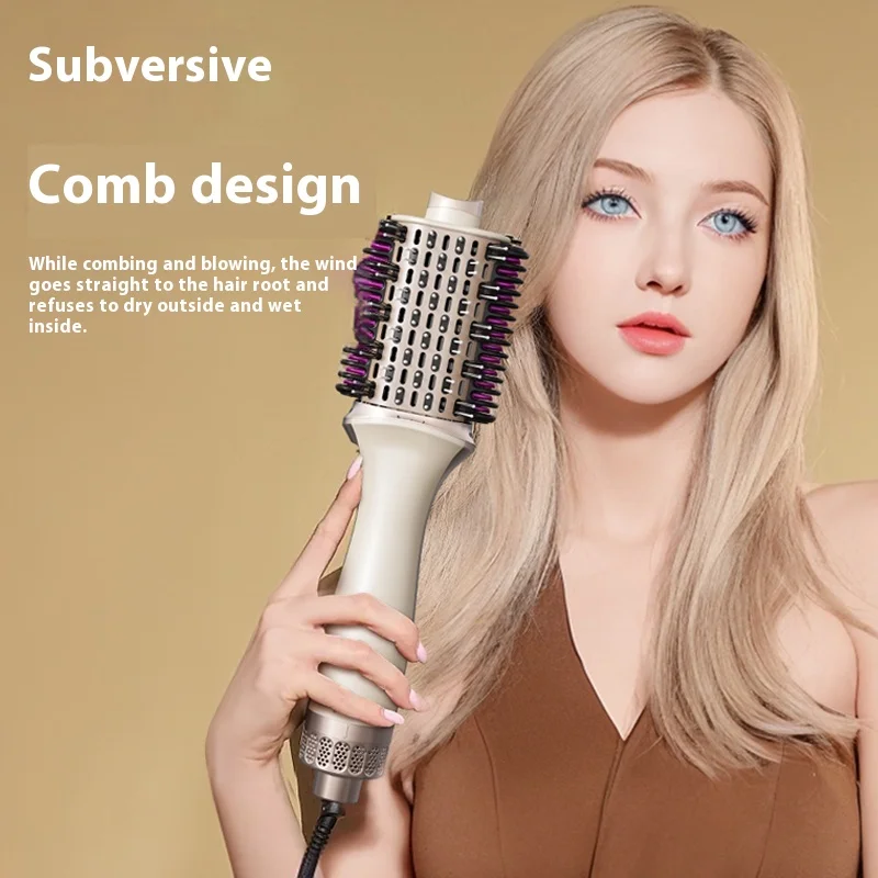 Hair Styler Wet Hair Dryer Brush In Rotating Electric Hair