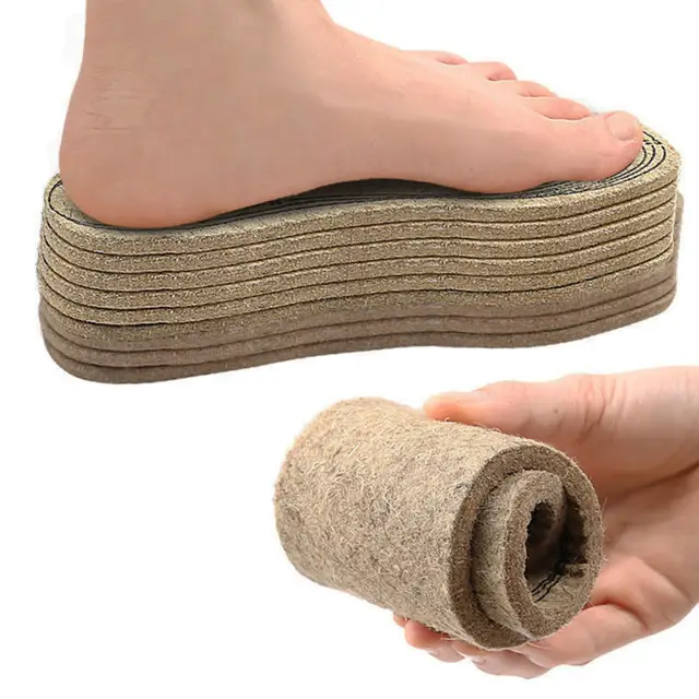Warm Wool Felt Shock-Absorbing Insoles 3