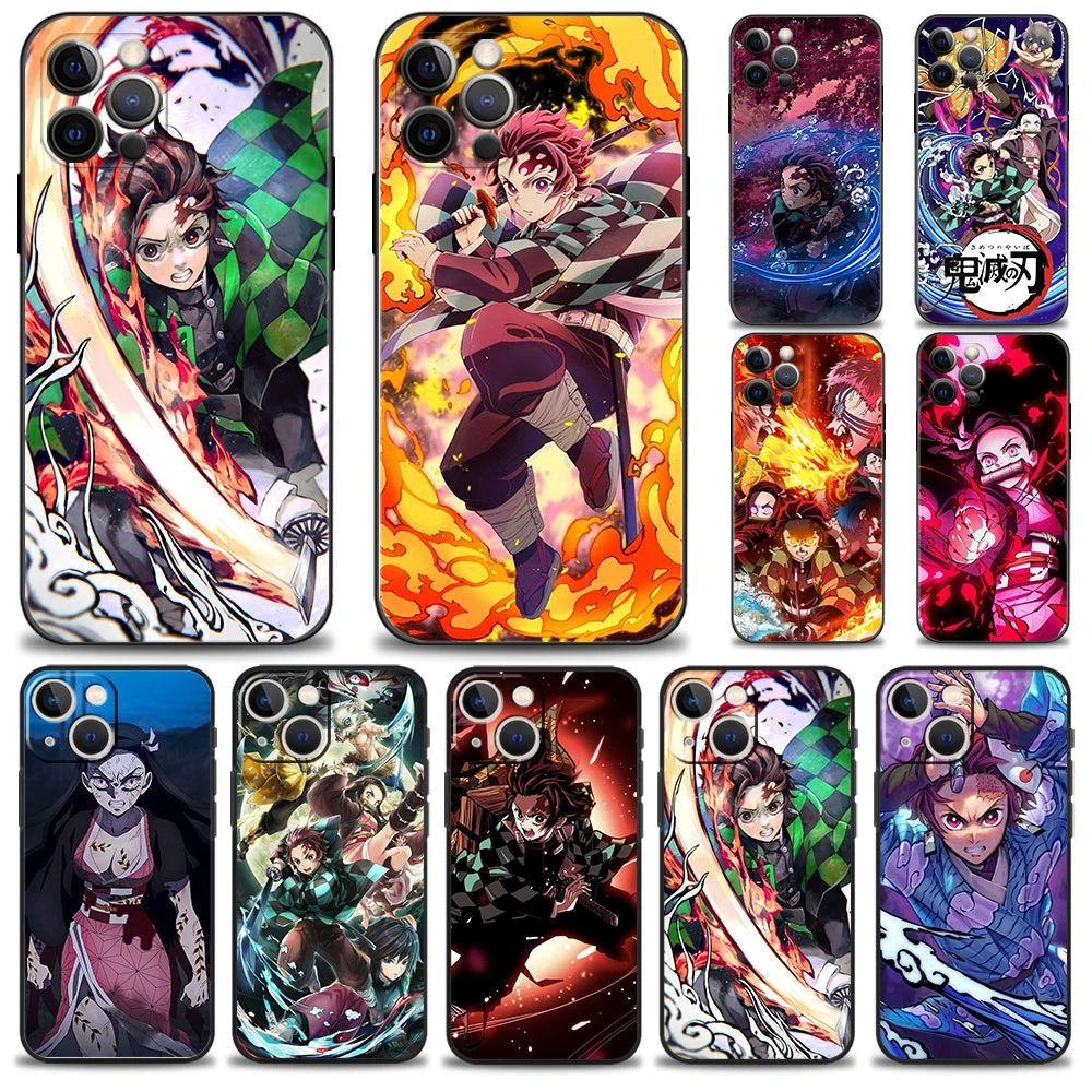 Anime Demon Slayer For iPhone XR 11 XS 7 13 Pro Max 12 8 Plus 14 X Mini 5S 6 SE2 SE2022 5 SE Original Fundas iphone 13 mini waterproof case