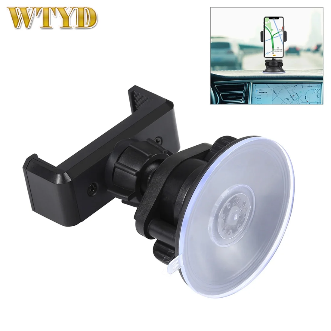 PULUZ 360 Degree Rotating Suction Cup Clamp Holder Bracket