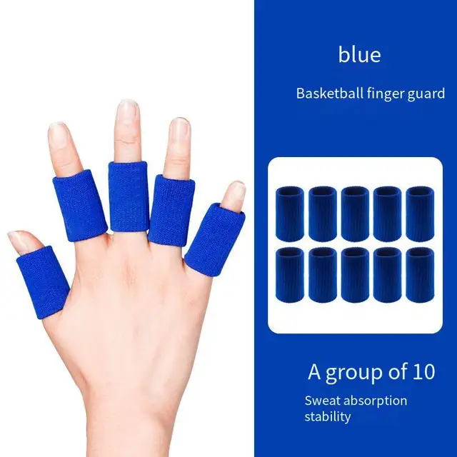 Sports Finger Guard Finger Sleeve Basketball Protective Sleeve Wicks Sweat Volleyball Anti-slip Joint Sprain Bandage Protector 5