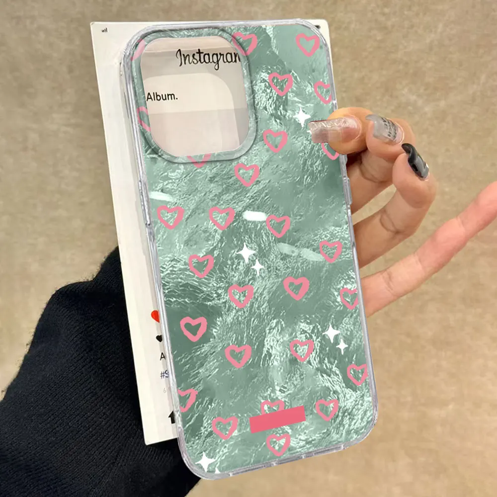 Pink Little Love Heart Girls Phone Case Cover