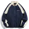 Hip Hop Varsity Jacket Men High Street Patchwork Color Black Windbreaker Coats Women Spring Autumn Thin Fashion College Jackets 3