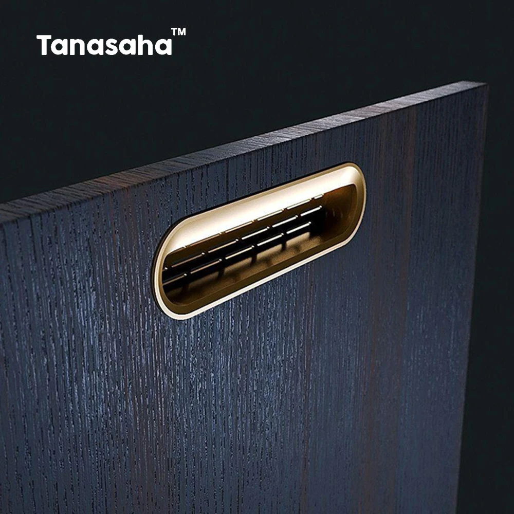 Aluminium Alloy Handle Ventilation Grille Circular Closet Core Vents Black Rectangular Wardrobe Shoe Cabinet Ventilation Grid