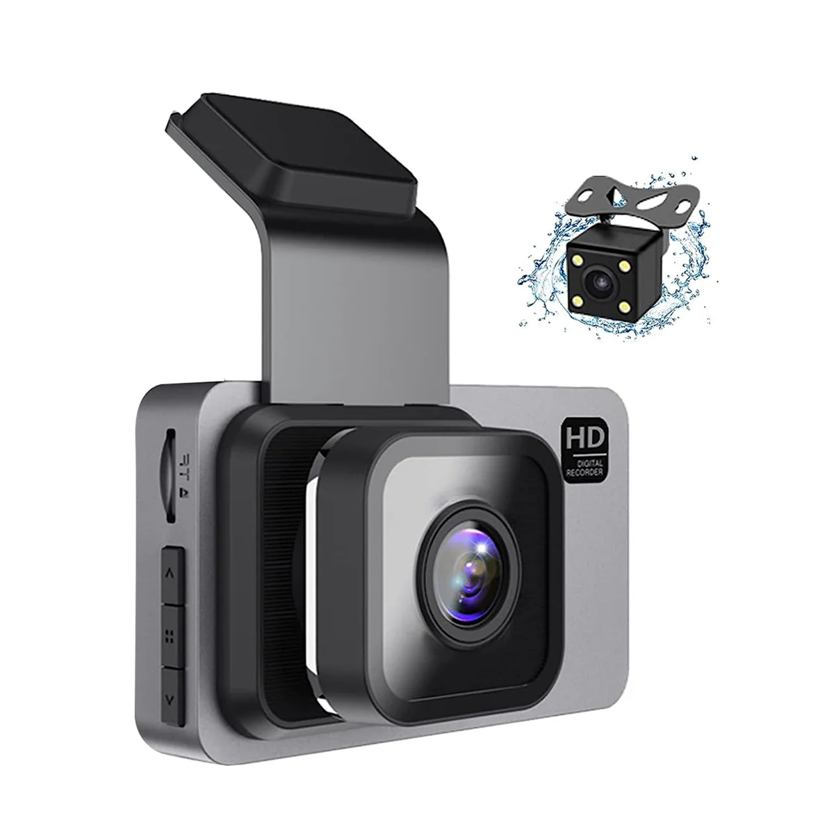 

1080P HD Car Dash Camera,Front and Rear WiFi Dash Cam with 3inch IPS Screen,Night Vision,Parking Monitor,Loop Recording