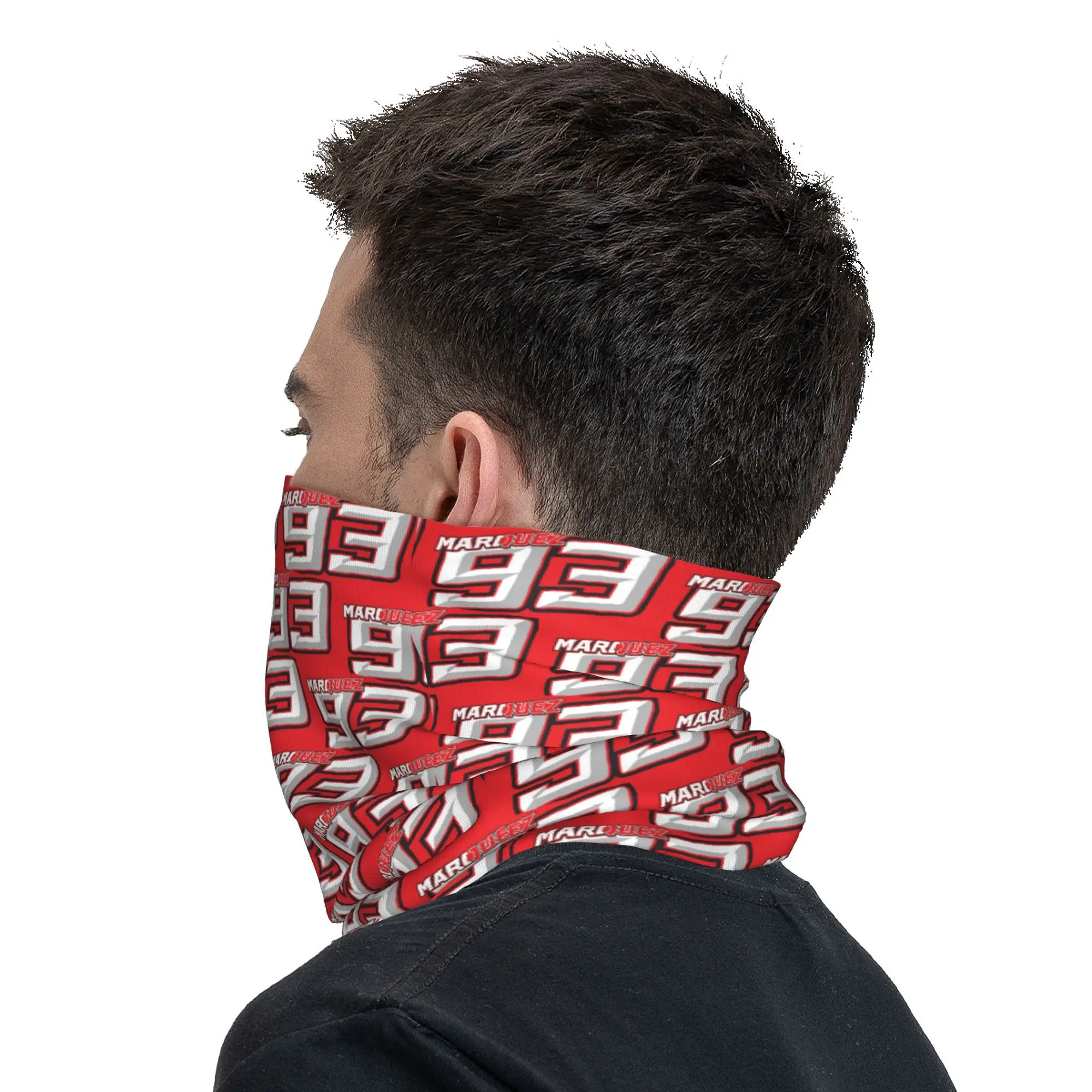 Motor-Marquezs Motors 93 Bandana Neck Warmer Men Women Winter Ski Tube Scarf Gaiter Face Cover
