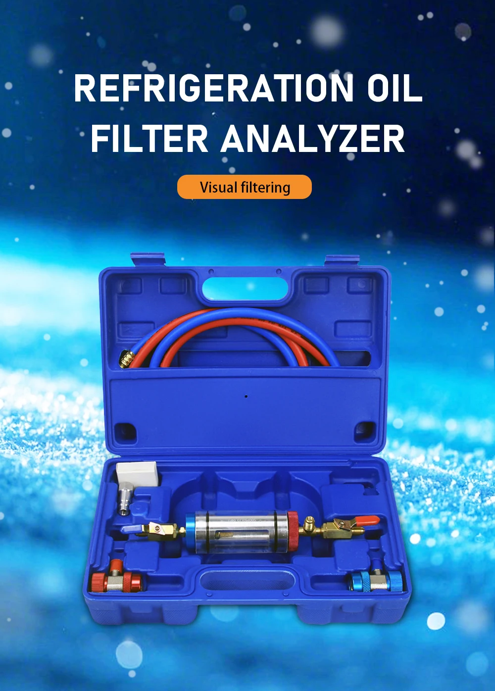 Air Conditioning Refrigeration Oil Filtration Analyzer Automotive Refrigerant Oi