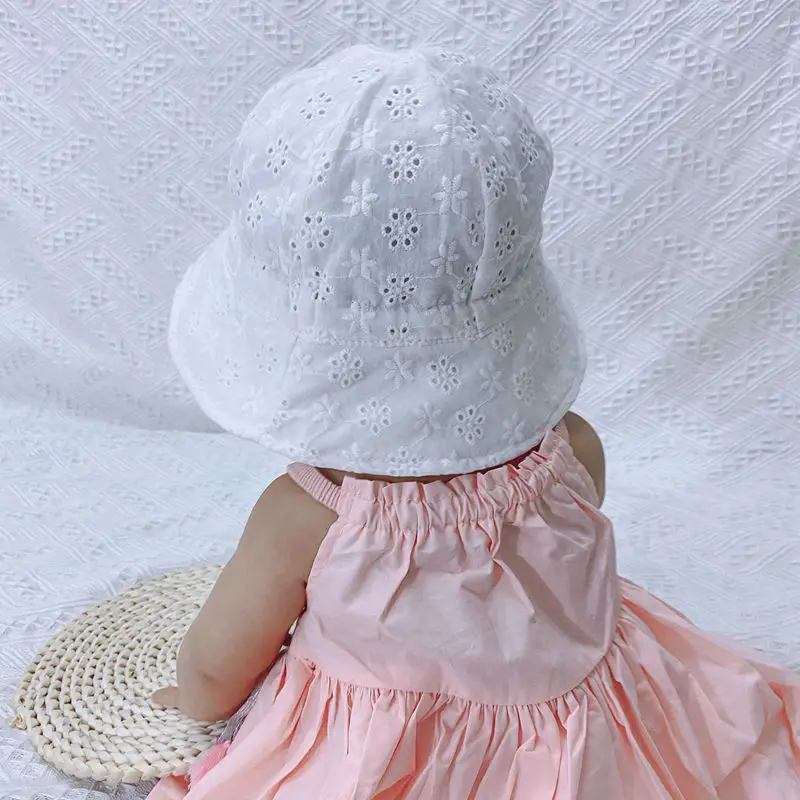 New Panama Summer Baby Sun Hat Outdoor Baby Girls Hat Lace Bowknot