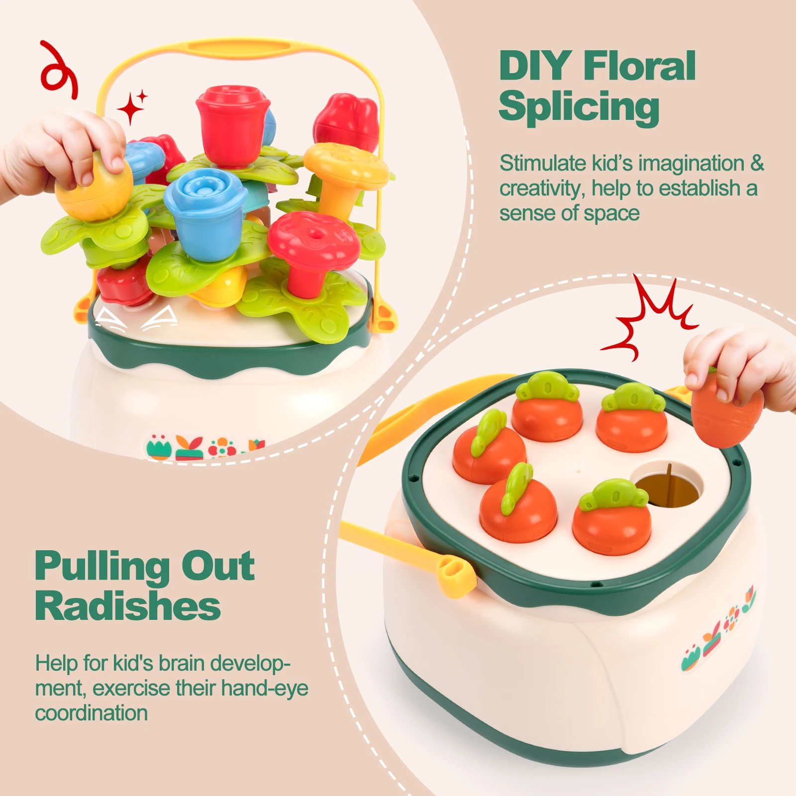 Giocattolo Montessori In Legno 3 In 1 Per Bambini 1-3 Anni. Giochi Di Smistamento Forme, Colori E Incastri. Educativo, Sicuro E Portatile, Con Sacchetto Incluso.