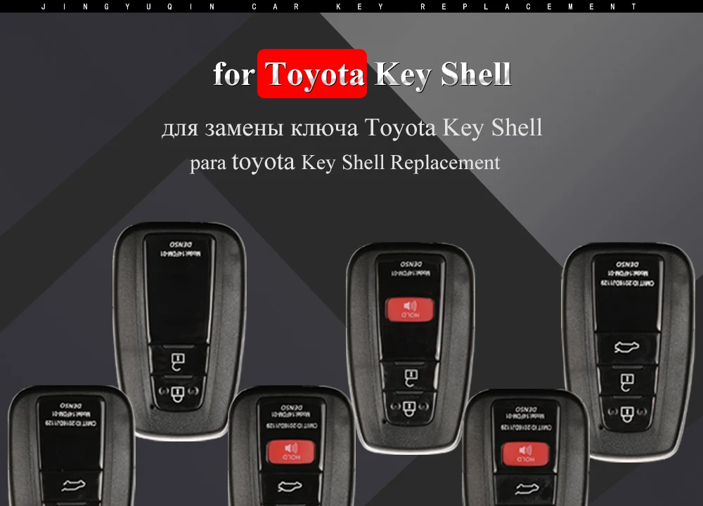 Keyforkess 10pcs 2/3/4BTN Remote Car Key Shell Case Fob per Toyota C-HR RAV4 Prius 2018-2019 Suit XM VVDI Smart Board TOY48 TOY12 - Sa2200bb3b58f482ea0648700fa283bf2k