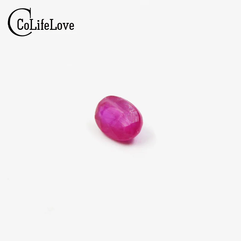 100% Natural Ruby Loose Gemstone 4mm*6mm 0.4ct Oval Cut Genuine Ruby Loose Gemstone