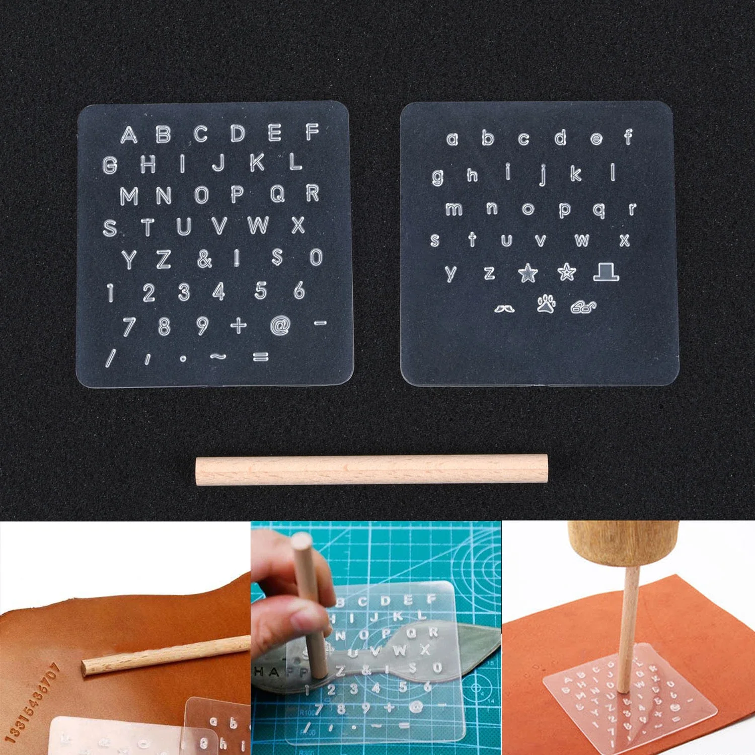 3 Piece Set Craft Leather Stamping Capital Lowercase Alphabet Printing Leathercraft Template Accessorie Printing Tools number letter stamp set leather craft stamps alphabet number stamp set carving printing tools