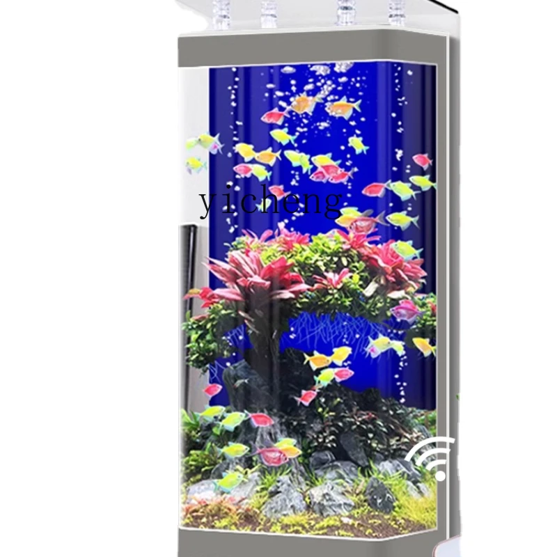 

YY Smart Fish Globe Living Room Home Medium Vertical Lazy Change Water