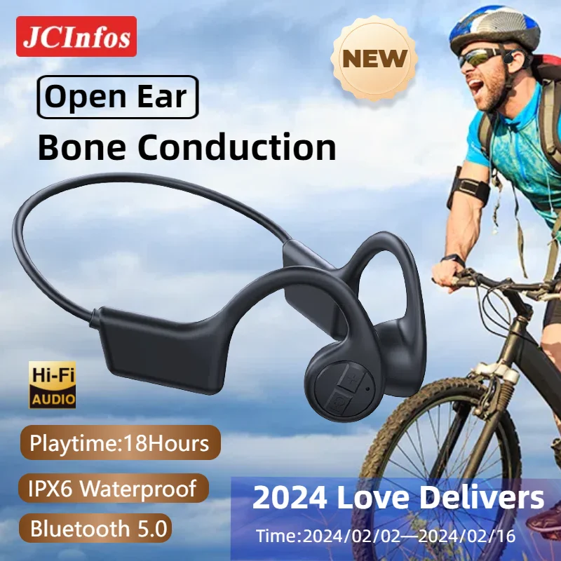 Bluetooth-наушники с костной проводимостью, водостойкие, Ip67, с микрофоном