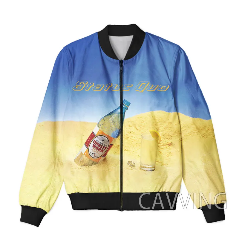 CAVVING 3D Printed Status Quo Band Zipper Bomber Jackets Men Overcoat Mens Coat Zip Up Jackets for Women/Men  H02 2