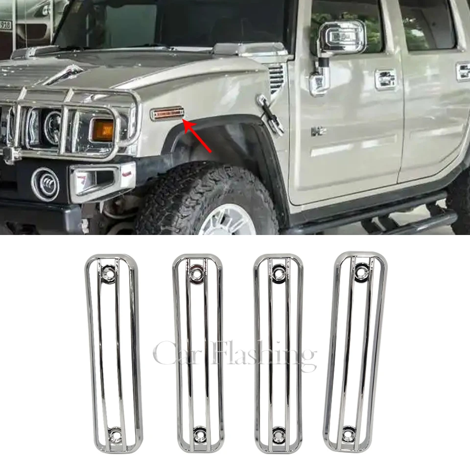 サイドマーカーライトトリムガードトリムプロテクターハマーH2 suv sut 