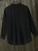 Plus Size Shirts Women's Cotton Tops Mujer Office Long Sleeve New Korean Loose Casual Vertical V-neck Shirts Top Blusas De Mujer - Image 6