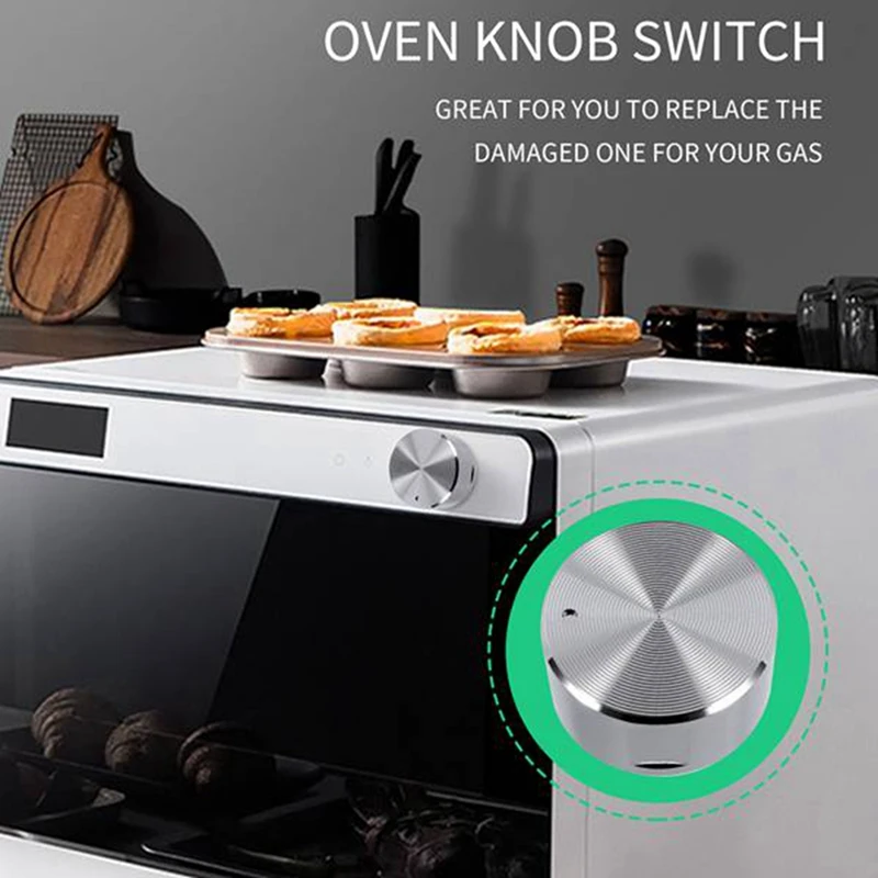 Gas Oven Ignition Parts 5 Pcs Metal Gas Stove Knobs 8Mm Cooker Control Range Oven Knob Burner Knob Gas Hob Switch Parts Accessories