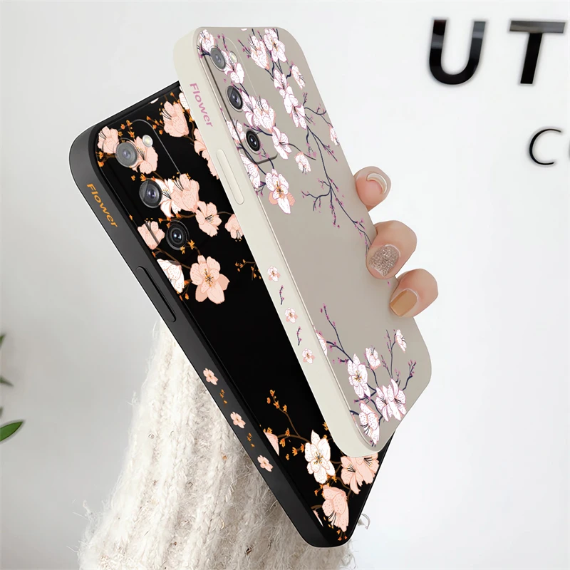 Floral Shockproof Soft Silicone Phone Case - Ultra Protection Cover