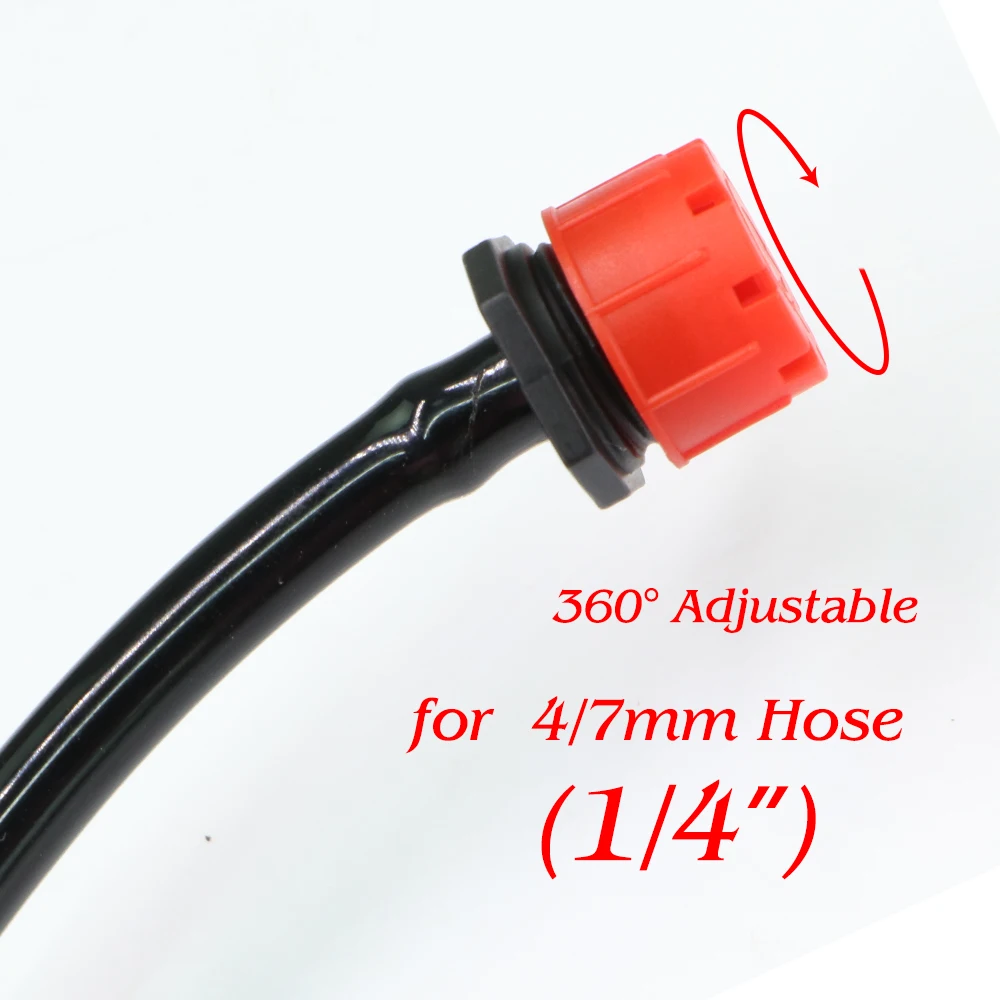 30-1000pcs Adjustable Irrigation Drippers Sprinklers 1/4'' Emitter Dripper Micro Drip Irrigation Sprinklers for Watering System Drip Irrigation Drip Irrigation Sprinklers