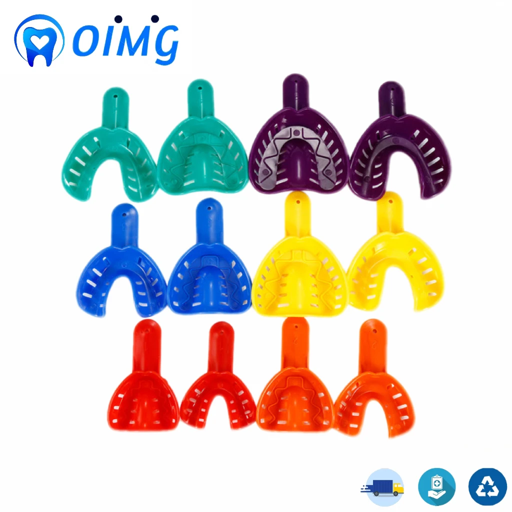 

12Pcs/set Disposable Plastic Dental Impression Trays Adult And Children Central Supply Materials Teeth Holder Oral Care Tools