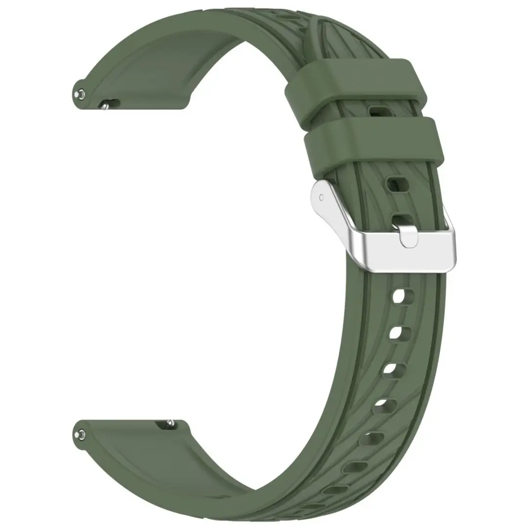 Engraved Stripes Silicone Watch Strap Band