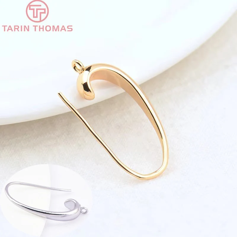 (128) 6 Stück 4,5x25mm 24 Karat vergoldete Messing ohrringe Haken hochwertige DIY Schmuck herstellung Ergebnisse
