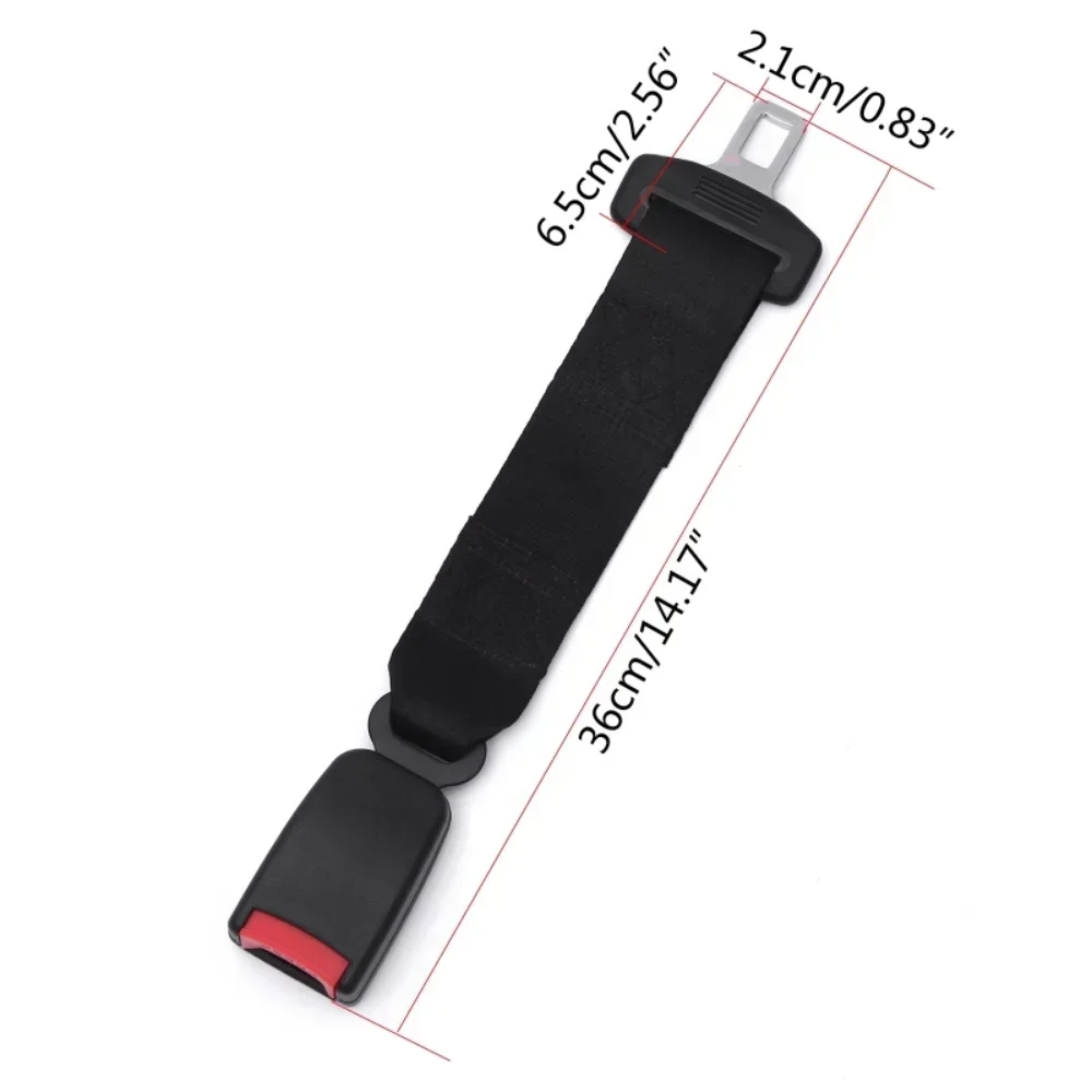 Veclumin 36cm universal seat belt car seat for baby fat extender steel car safety belt buckle extension clips car accessories