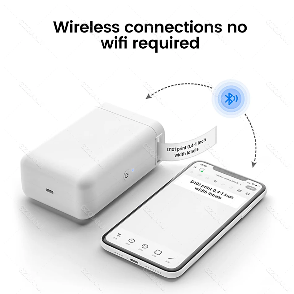 Niimbot Original D101 Thermal Label Printer Classic Mini Inkless D110 Bluetooth Wireless Thermal Label Maker Cable Jewelry Paper