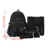 Five Piece Set Bag For Women Large Capacity Campus Backpack Shoulder Bag Small Crossbody Bag Pencil Case Storage Bag Set 3