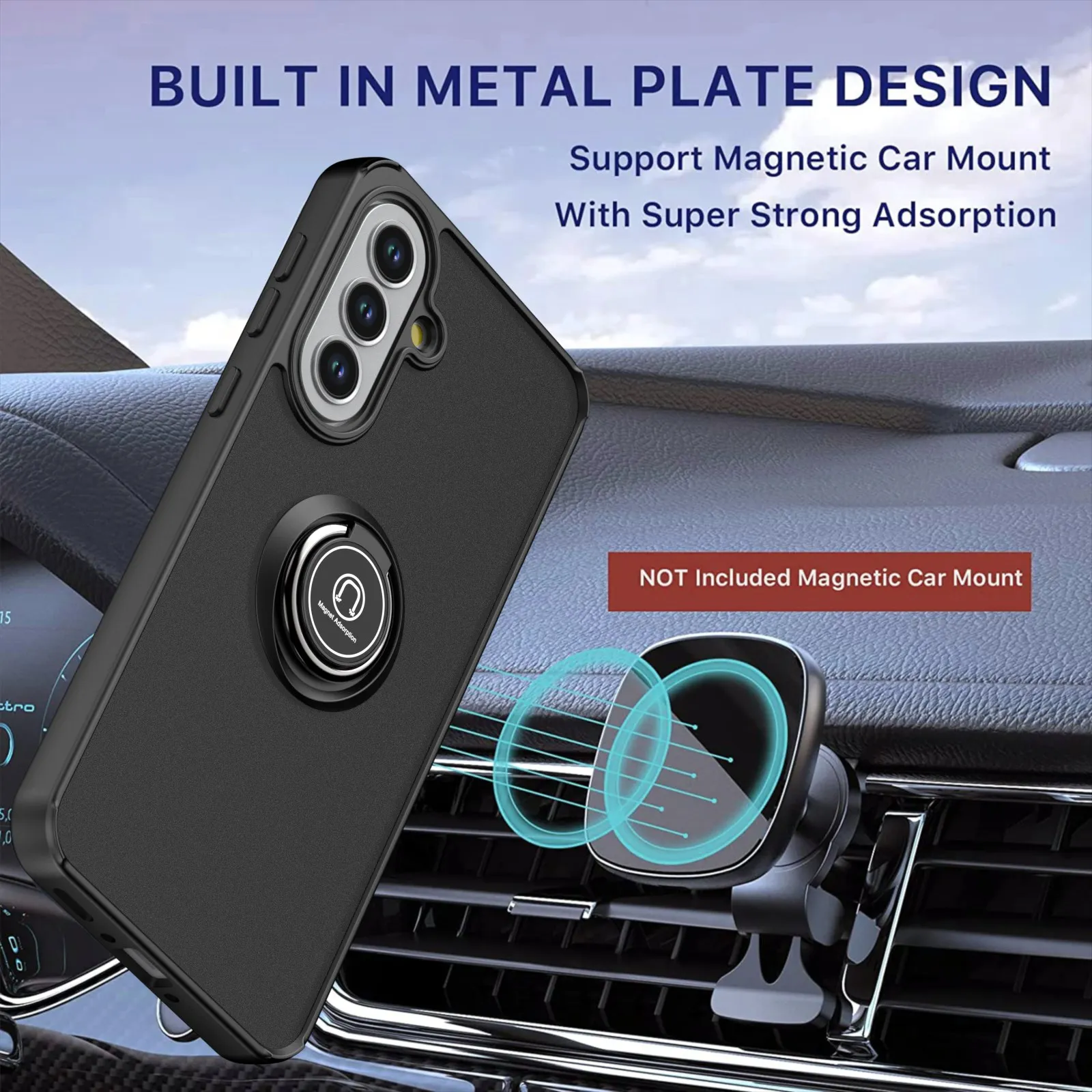 360° Rotating Magnetic Bracket Phone Case with Enhanced Protection