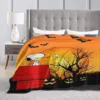 Halloween Halloween Snoopy Soft Warm Blanket Miniso Picnic Plush Throw Blanket Couch Chair Flannel Bedspread Sofa Bed Cover 1
