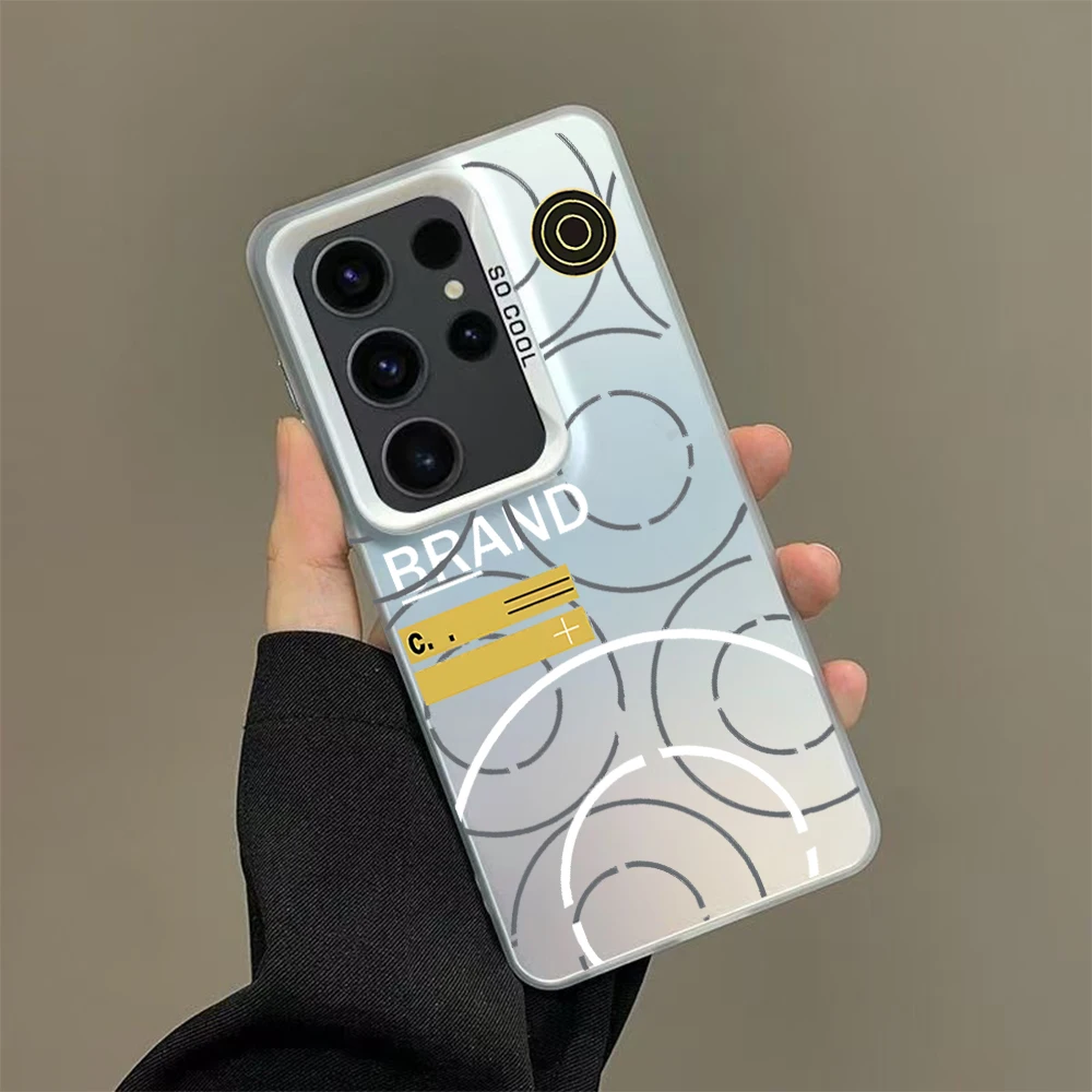 Fashionable Silver Shell Phone Case in Black with I-island S-Stone Trend Design