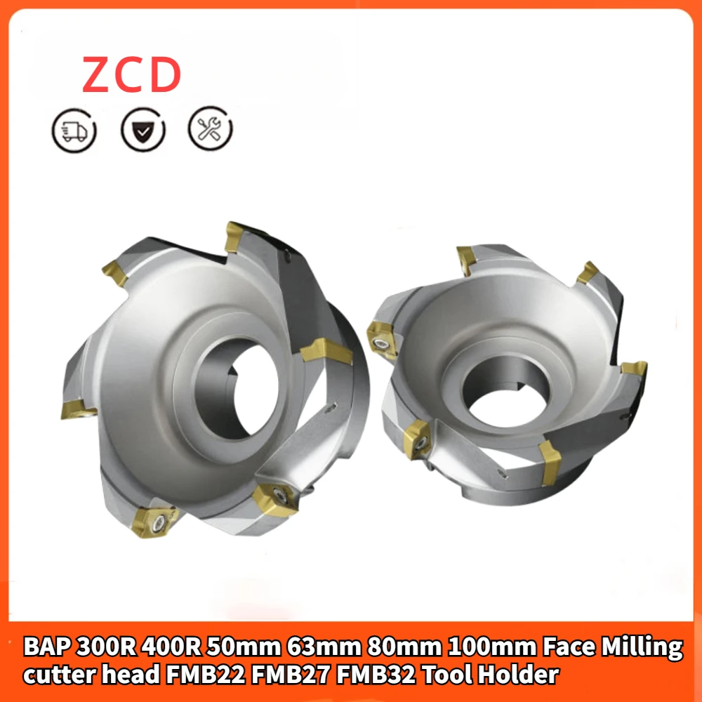 

ZCD BAP300R BAP 400R 50mm 63mm 80mm 100mm Face Milling cutter FMB22 FMB27 FMB32 Tool Holder APMT1135 APMT1604 Insert Face end