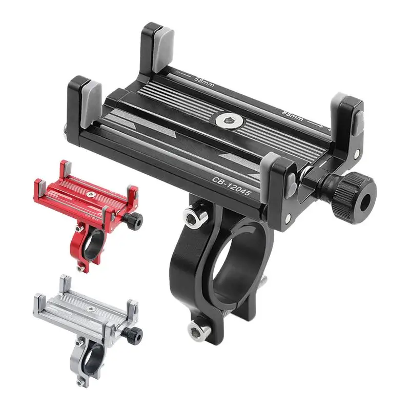 Bicycle Phone Holder Aluminum Alloy Bike Handlebar Phone Mount 360 Rotatable Cell Phone Rack Bracket For Cycling Bike Accessory