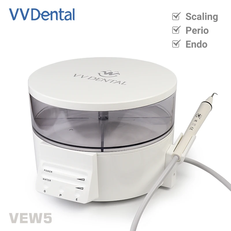 

VVDental Multi-Function Automatic Water Supply Ultrasonic Scaler with Handpiece and 5 Tips Teeth Perio Scaling Dental Tools