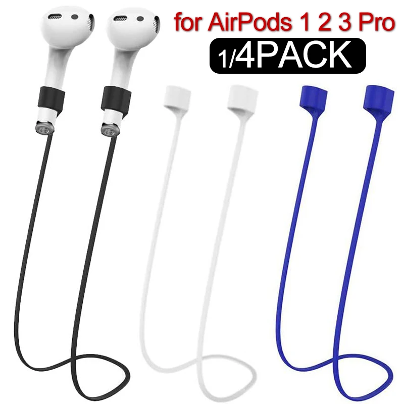 Cinturino In Silicone Anti-Smarrimento Da 1/4 Pezzi Per Airpods 1 2 3 Pro Cordino Per Auricolare Bluetooth Cordino Sportivo Per Apple Airpods Pro 2 1