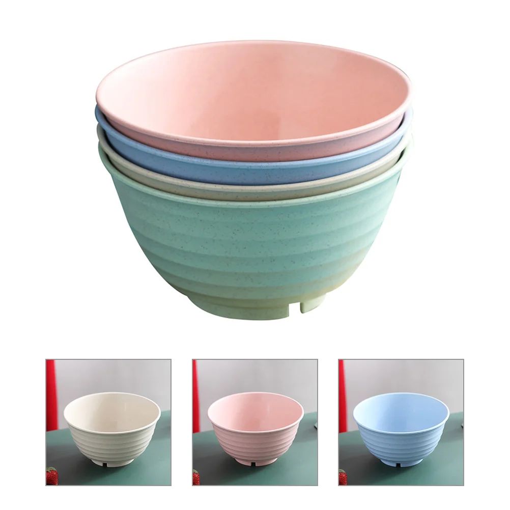 

4pcs Bowls Kitchen Bowls Rice Cereal Bowls Serving Bowls Food Bowls