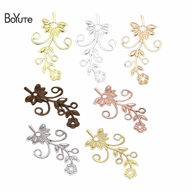 BoYuTe 금속 황동 스탬핑 선조 꽃 조사, DIY 수제 보석 액세서리, 도매..