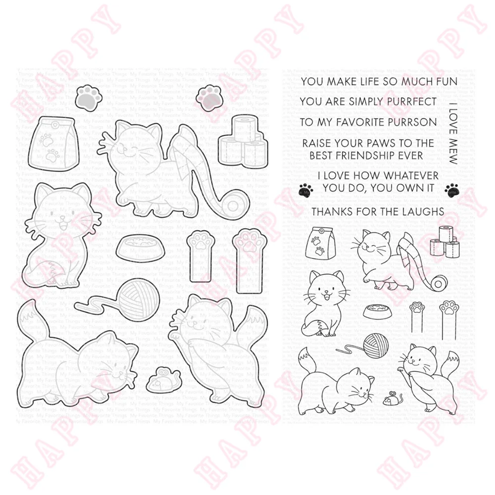 

Metal Cutting Dies And Stamps Catitude DIY Scrapbook Envelope Greeting Card Decorative Embossing Handcraft Paper Craft Template