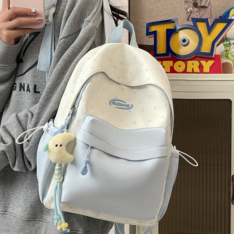 Cute Girls' school backpack Large Capacity School Pouch Lightweight teenage youth backpacks Fashion Multi-pockets Schoolbag 1