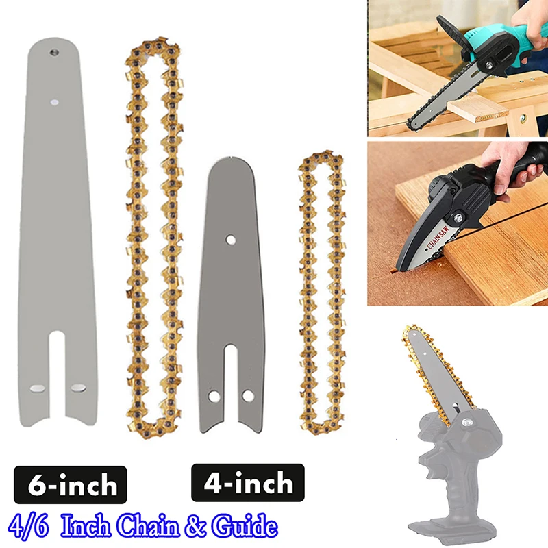 

1/2/4pcs 4/6 Inch Chainsaw Chains Guide .043" 28/37 DL 1/4" Pitch for Electric Chain Saw Logging Pruning Semi Chisel Chainsaw